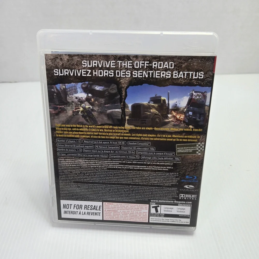 MotorStorm PS3‎ Game Racing Off-Road Action Adventure Playstation 3 - Picture 2 of 4